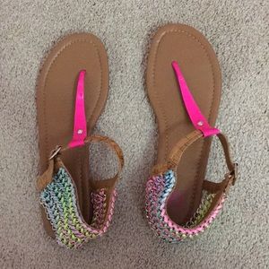 GB LIKE NEW multi color sandals